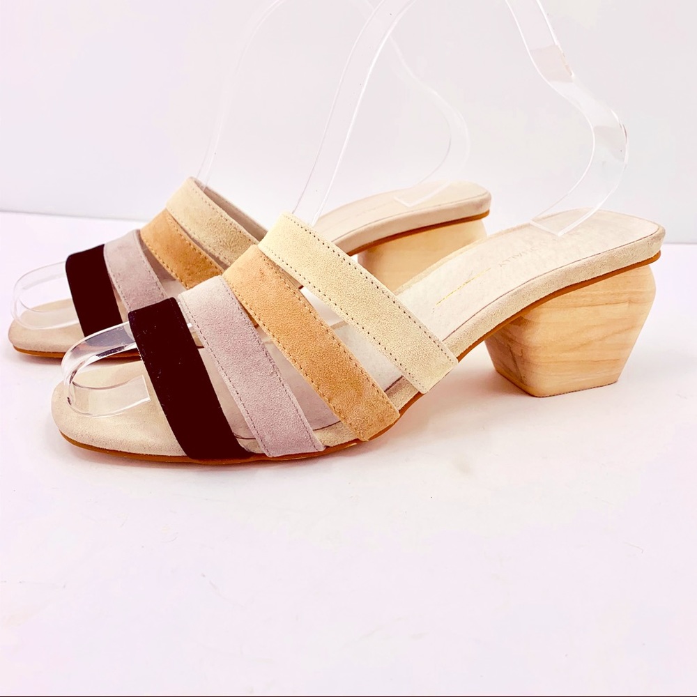 Intentionally Blank Joy Block Heel Suede Sandals